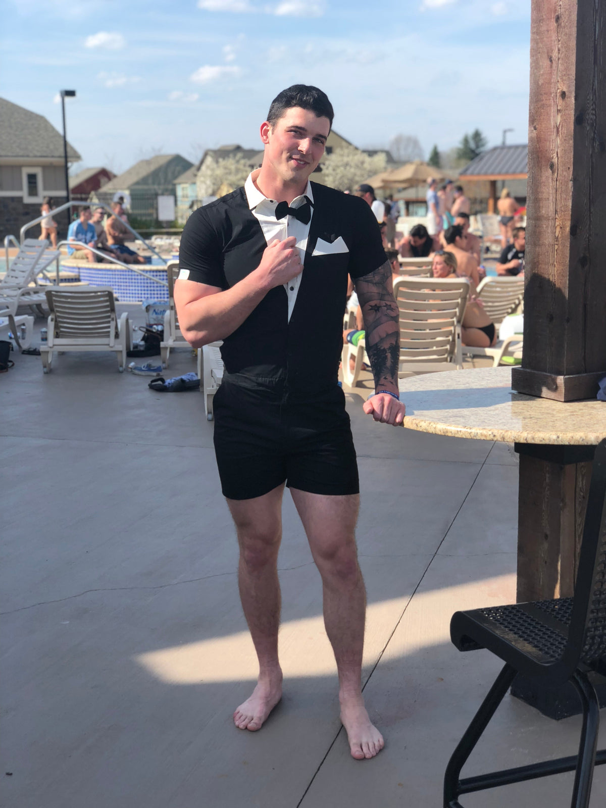 Male Romper - Tuxedo - Fierce and Chic