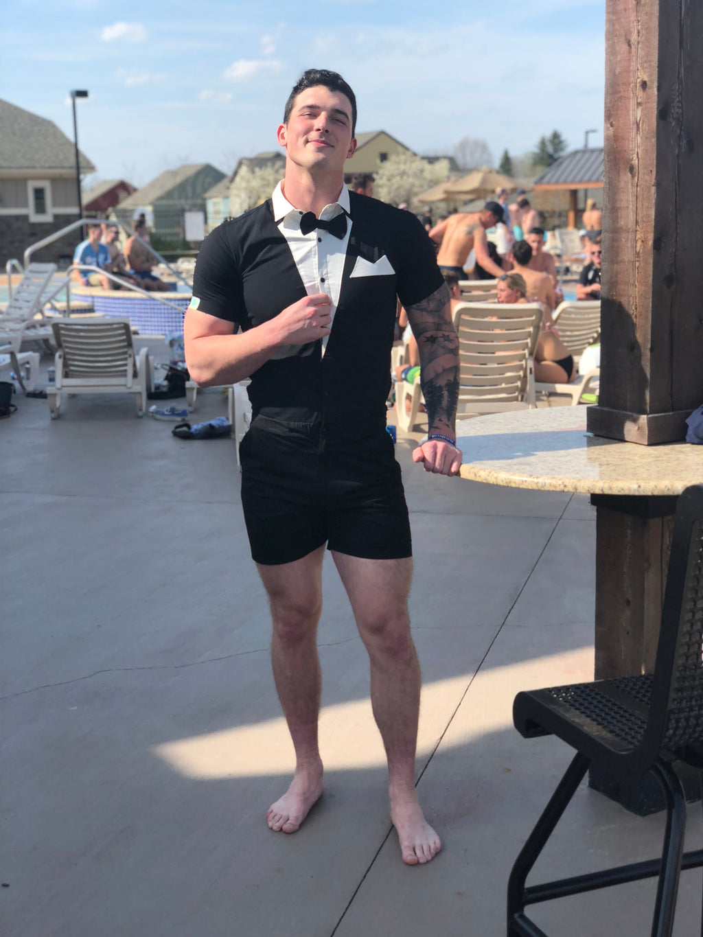 Male Romper - Tuxedo - Fierce and Chic
