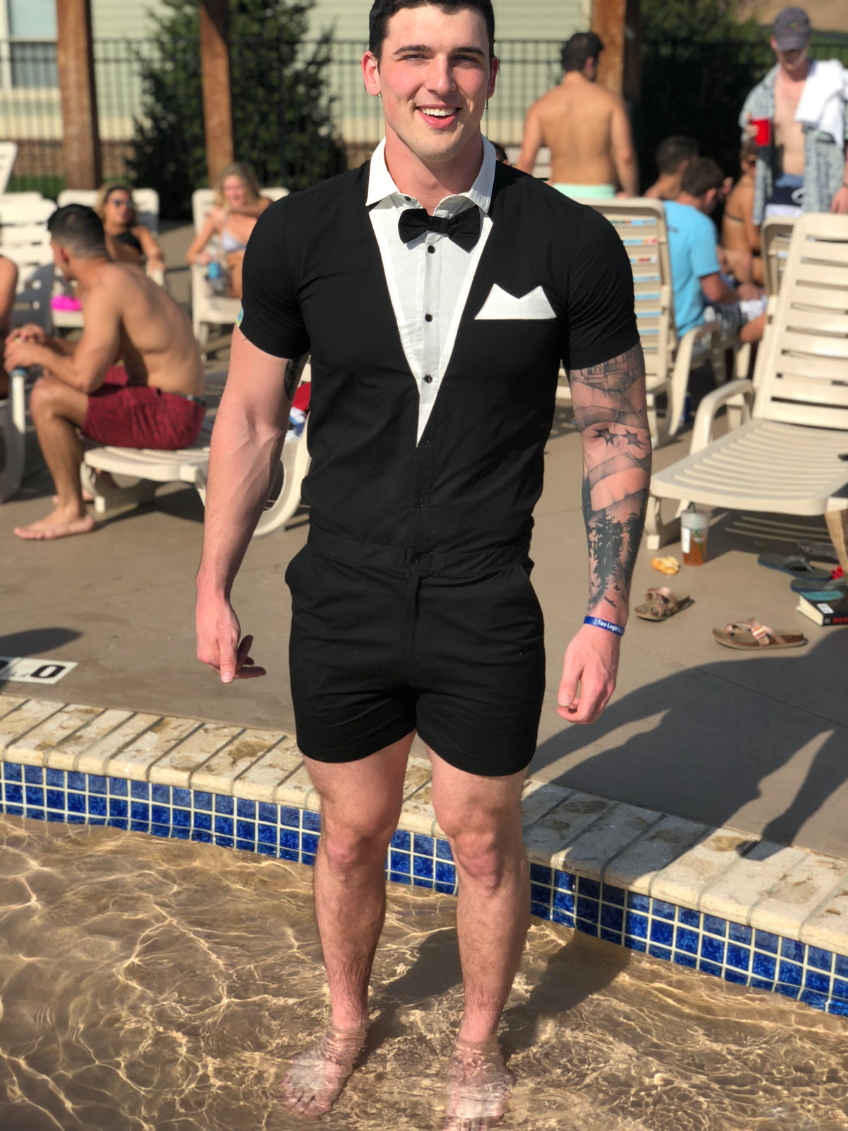Male Romper - Tuxedo - Fierce and Chic