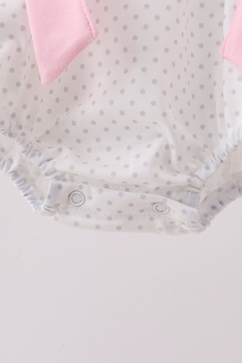 Pink Pencil ABC embroidery dot bubble - Fierce and Chic