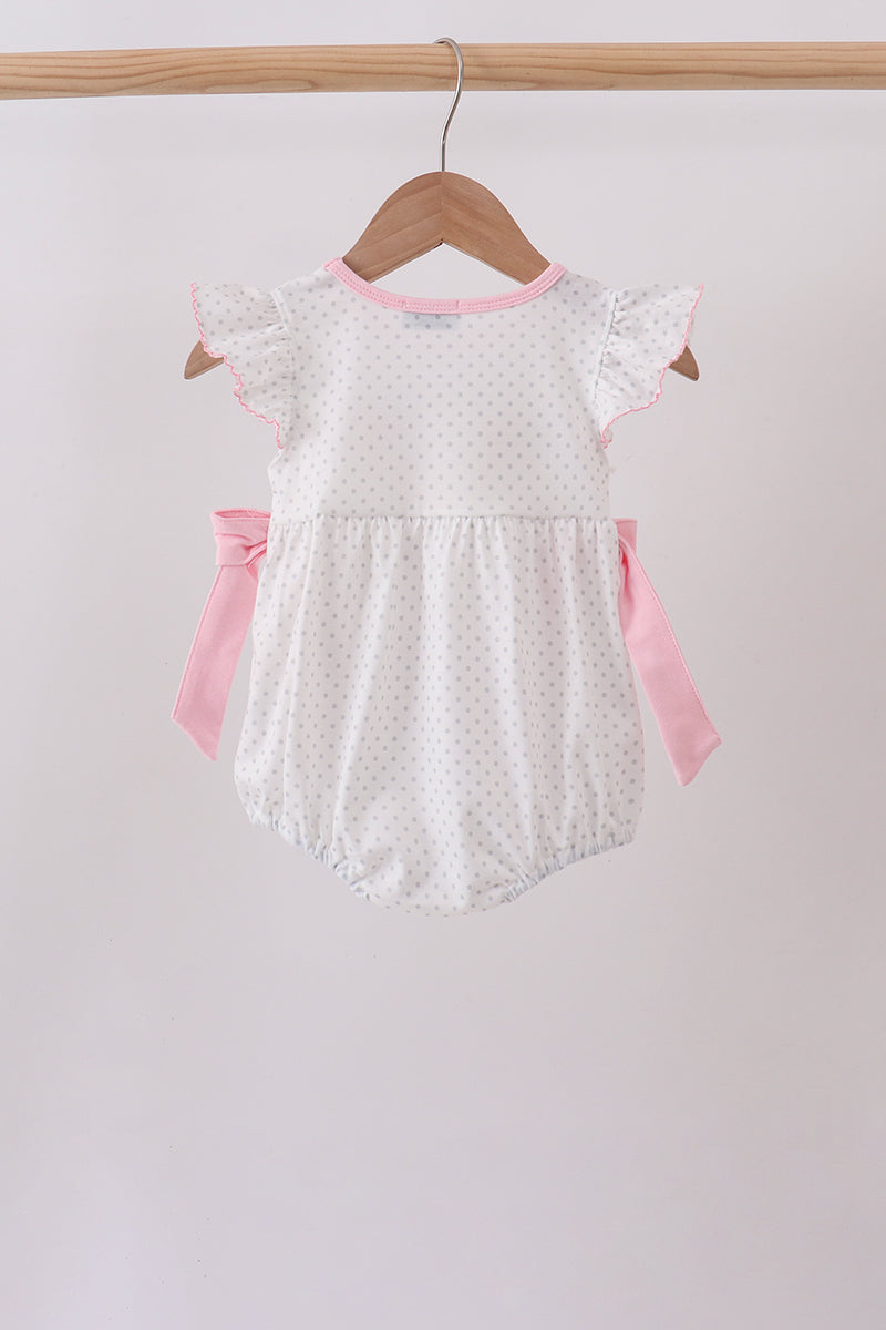 Pink Pencil ABC embroidery dot bubble - Fierce and Chic