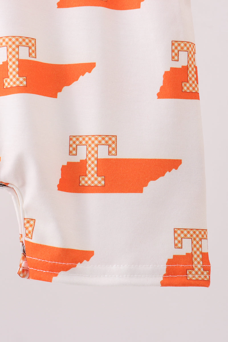Orange Tennessee Smocked Jon Jon - Fierce and Chic