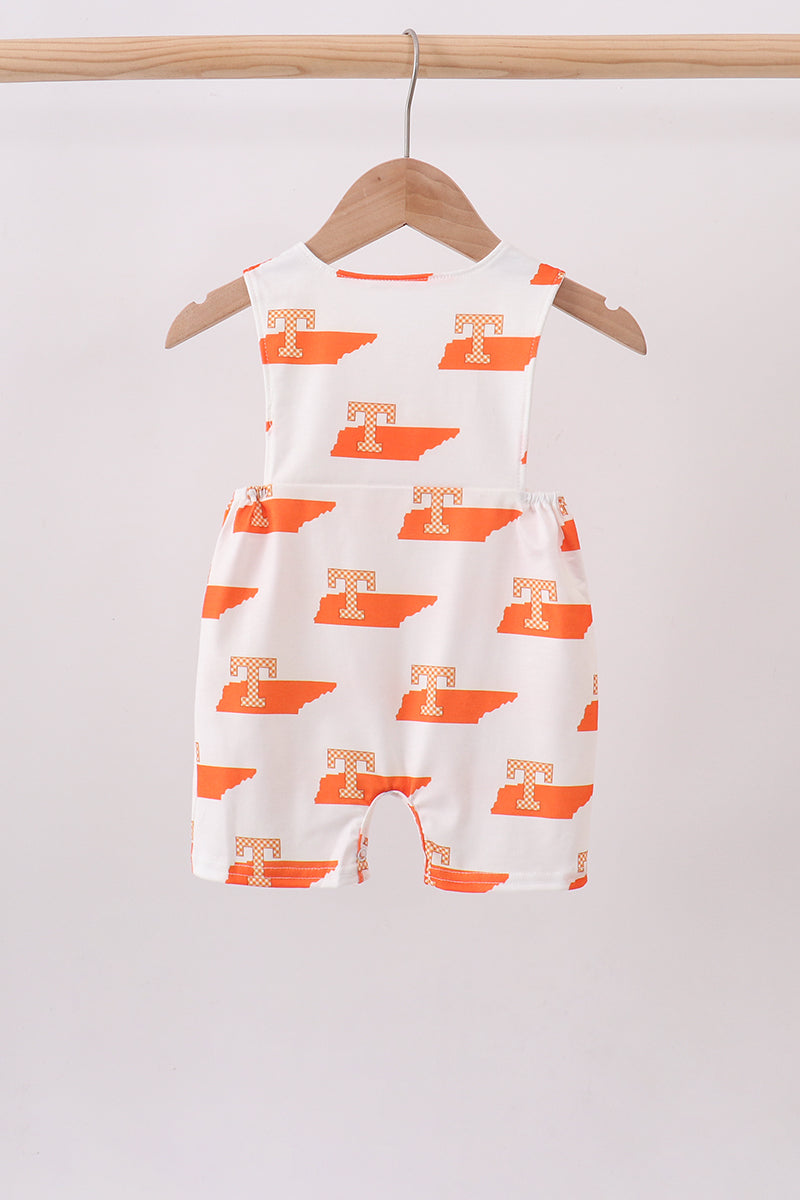 Orange Tennessee Smocked Jon Jon - Fierce and Chic