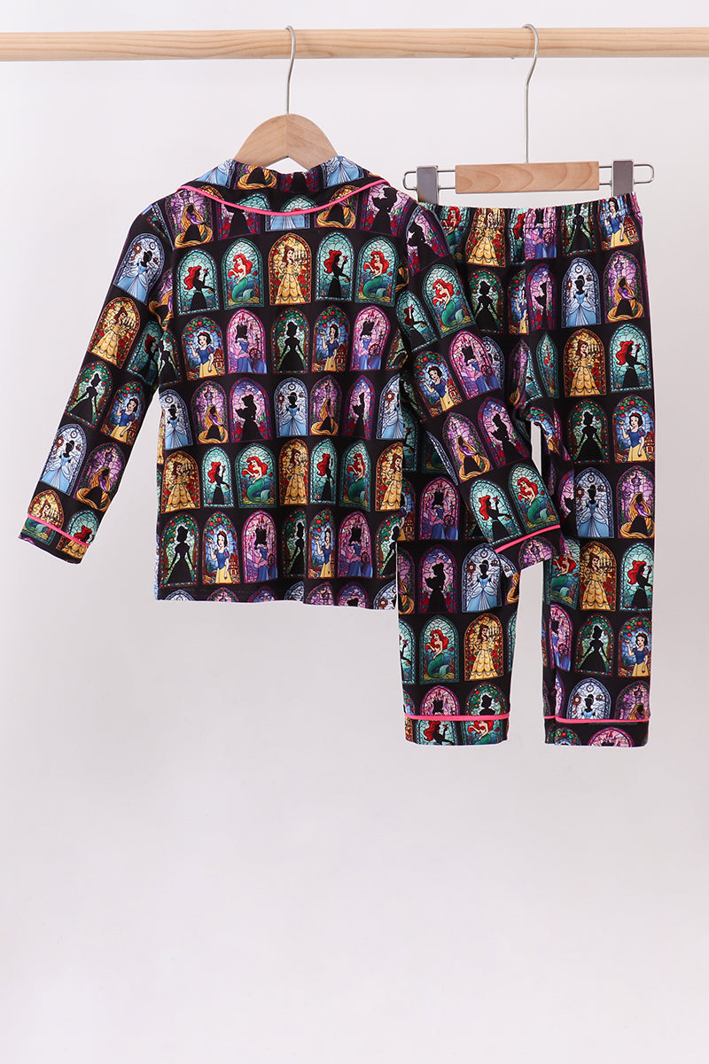 Black princess bamboo pajama set - Fierce and Chic