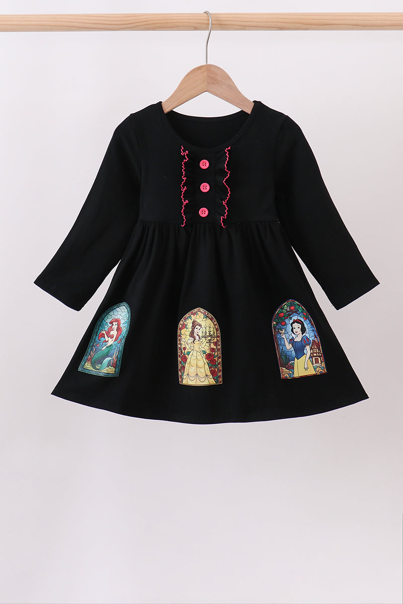 Black princess bamboo dress - Fierce and Chic