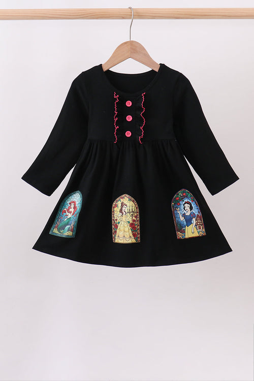 Black princess bamboo dress - Fierce and Chic