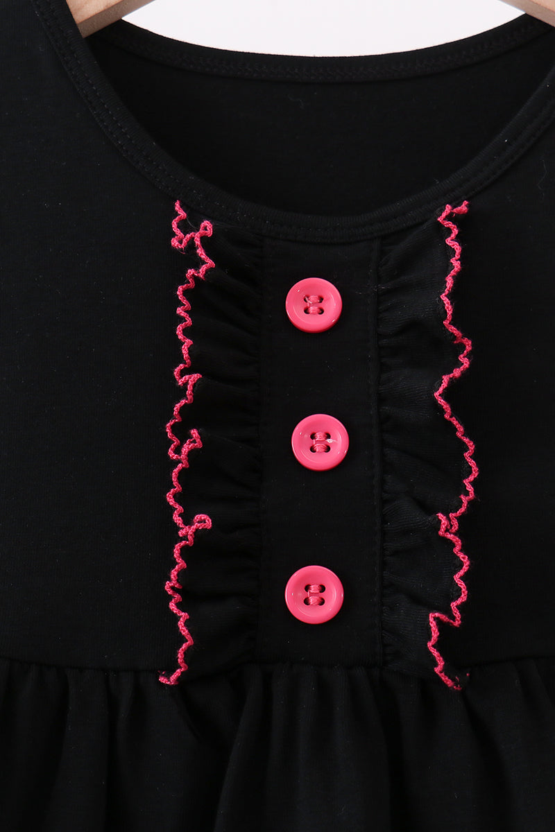 Black princess bamboo dress - Fierce and Chic