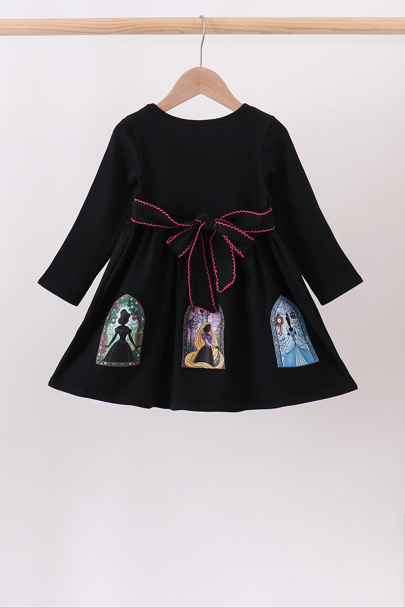 Black princess bamboo dress - Fierce and Chic