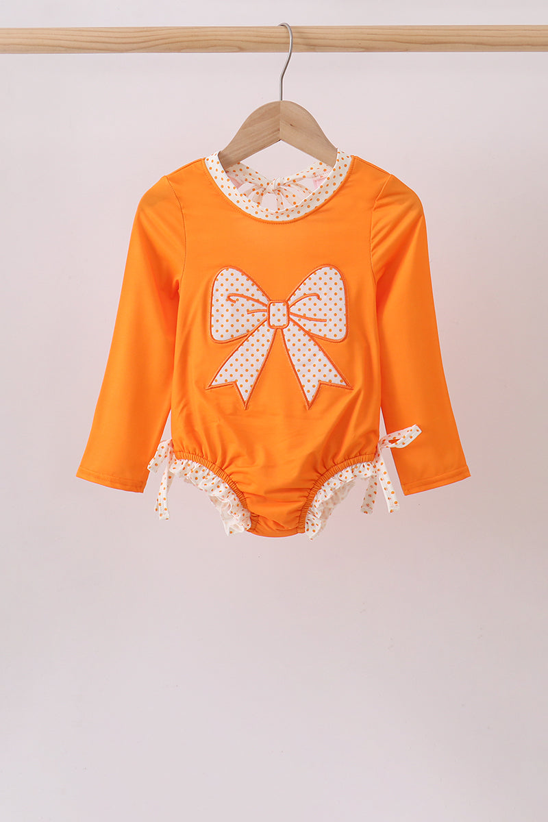 Orange Bow Rashguard - Fierce and Chic