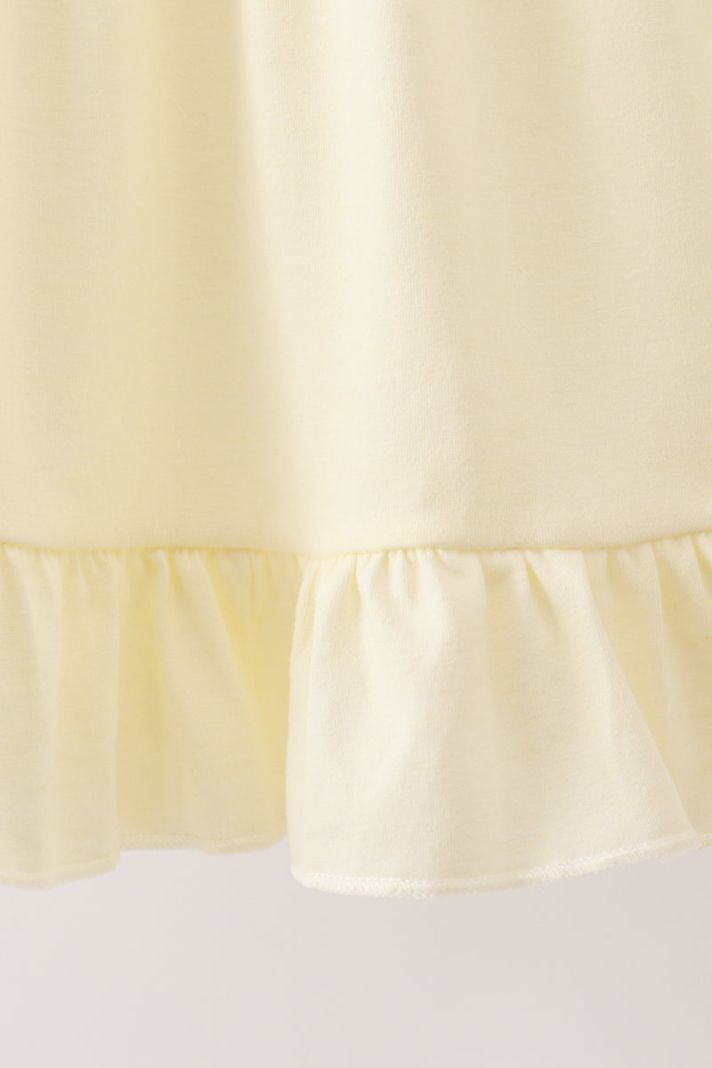 Cream smocked ruffle dress - Fierce and Chic