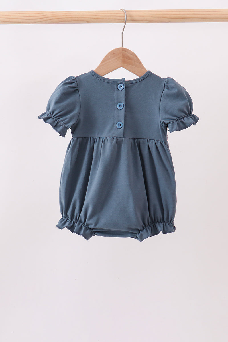 Garden Rose Smocked Ruffle Bubble - Fierce and Chic