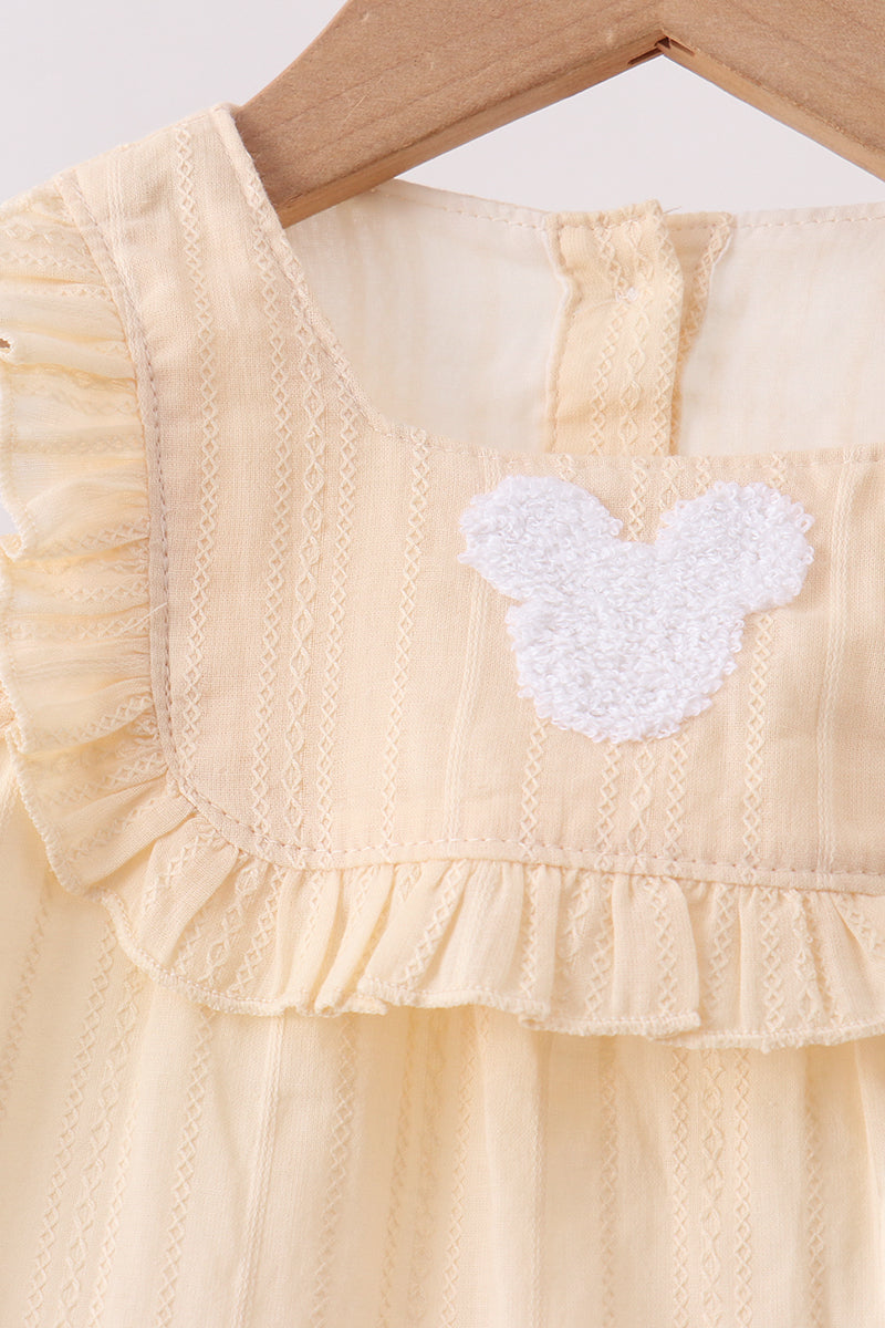Oatmeal character french knot bloomer set - Fierce and Chic