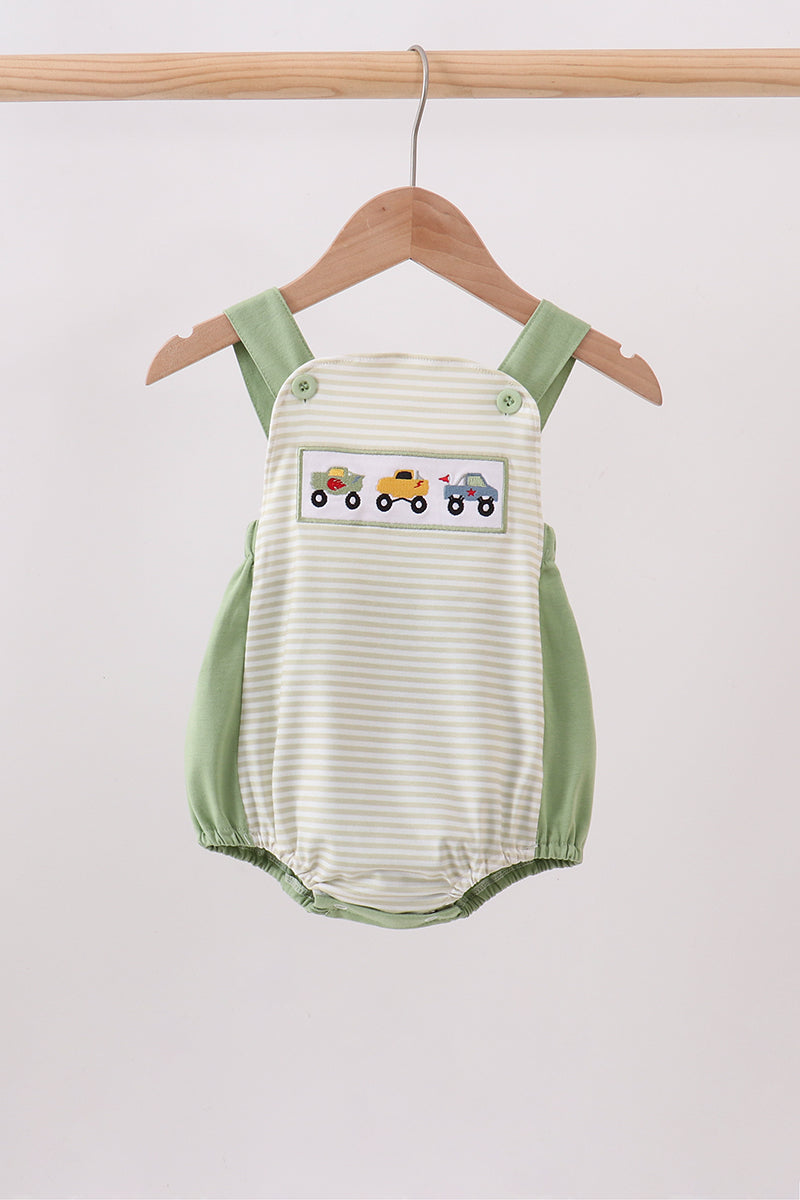 Monster truck embroidery stripe bubble - Fierce and Chic