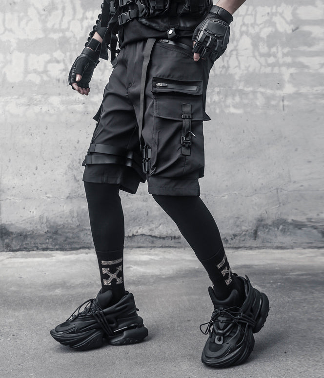 IBS429 Paratrooper Matte Black Shorts - Fierce and Chic