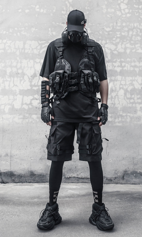IBS429 Paratrooper Matte Black Shorts - Fierce and Chic