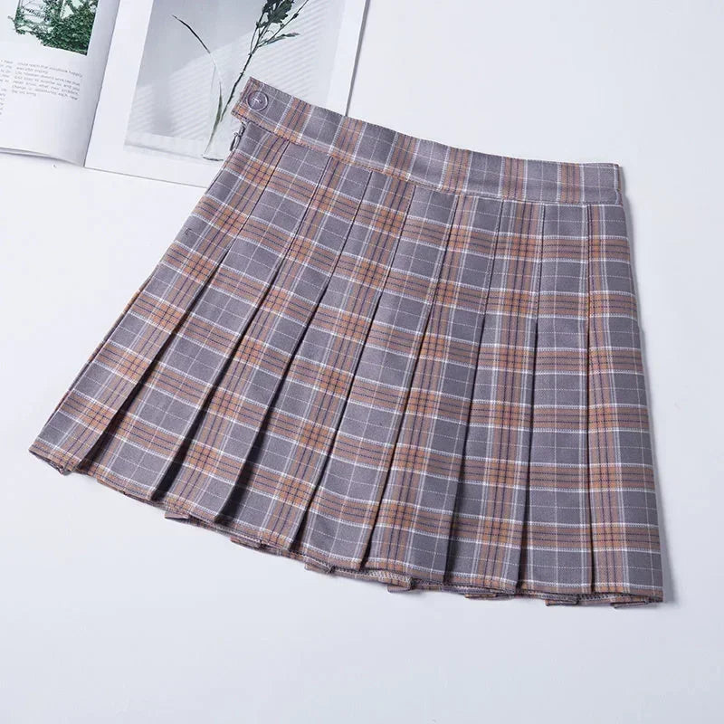 Women's Skirt Without Shorts Fashion Korean Style Ropa Black Harajuku Plaid Falda Short De Mujer Mini Pleated Skirts For Girls - Fierce and Chic