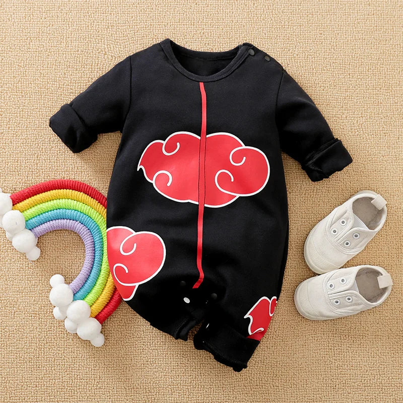 Newborn Baby Anime Cape Style Children Long Sleeve Cotton Bodysuit, Cute Kids Boys Girls Romper - Fierce and Chic
