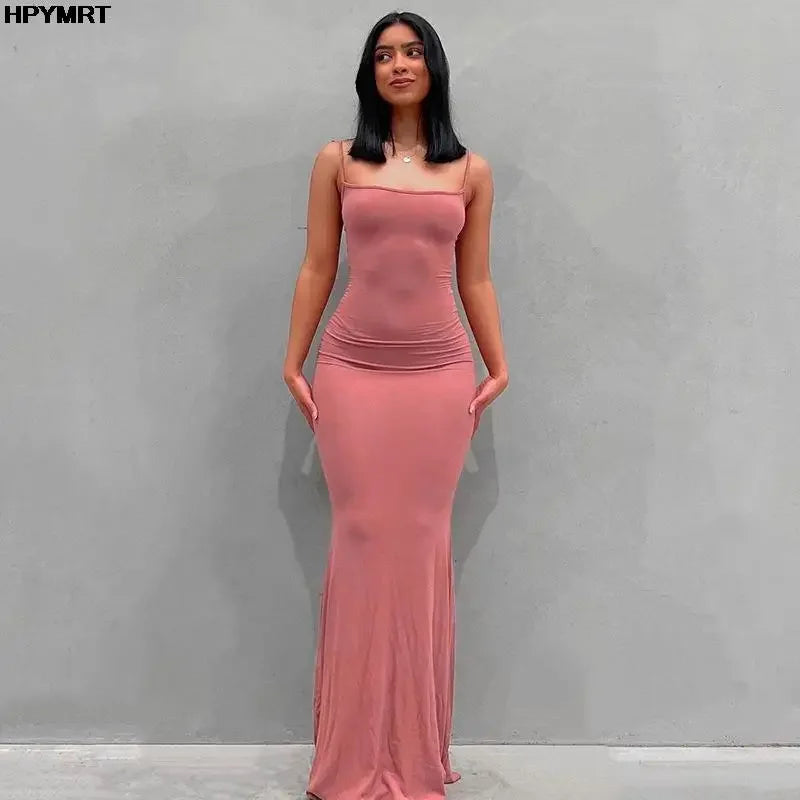 Satin Slip Maxi Dress | Backless Bodycon Evening Gown - Femstylo - Fierce and Chic