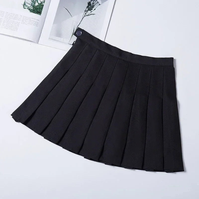Women's Skirt Without Shorts Fashion Korean Style Ropa Black Harajuku Plaid Falda Short De Mujer Mini Pleated Skirts For Girls - Fierce and Chic