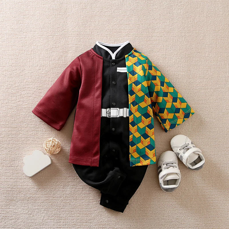 Newborn Baby Anime Cape Style Children Long Sleeve Cotton Bodysuit, Cute Kids Boys Girls Romper - Fierce and Chic