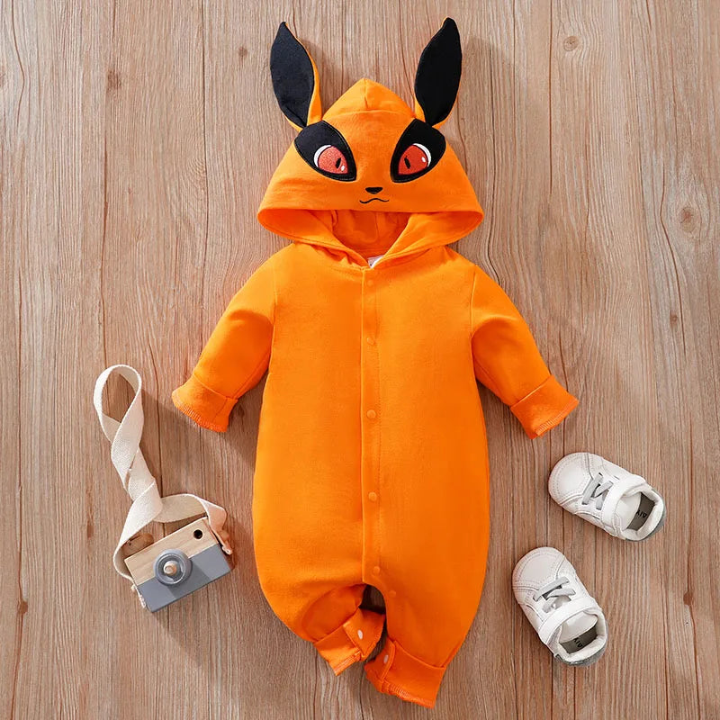 Newborn Baby Anime Cape Style Children Long Sleeve Cotton Bodysuit, Cute Kids Boys Girls Romper - Fierce and Chic