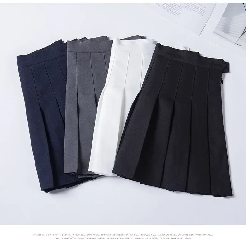 Women's Skirt Without Shorts Fashion Korean Style Ropa Black Harajuku Plaid Falda Short De Mujer Mini Pleated Skirts For Girls - Fierce and Chic