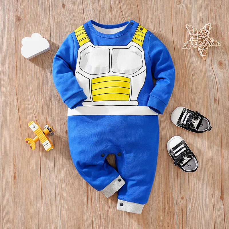 Newborn Baby Anime Cape Style Children Long Sleeve Cotton Bodysuit, Cute Kids Boys Girls Romper - Fierce and Chic