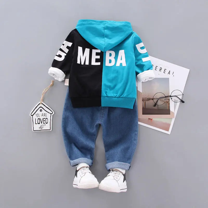 Spring and Autumn Boys Clothing Set Girls' Spring and Autumn Leisure Three piece Set Infant and Young Children's Clothing - Fierce and Chic