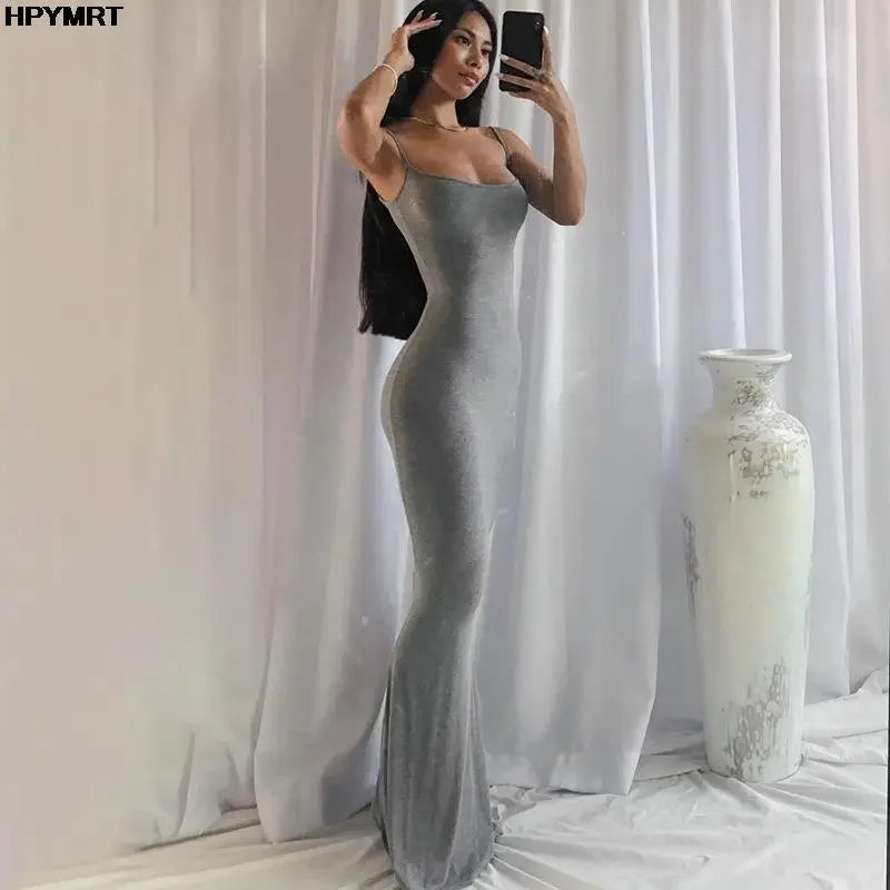 Satin Slip Maxi Dress | Backless Bodycon Evening Gown - Femstylo - Fierce and Chic