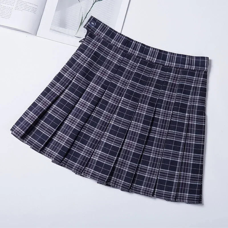 Women's Skirt Without Shorts Fashion Korean Style Ropa Black Harajuku Plaid Falda Short De Mujer Mini Pleated Skirts For Girls - Fierce and Chic