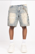 GUAPI SPIDER DENIM SHORTS - Fierce and Chic