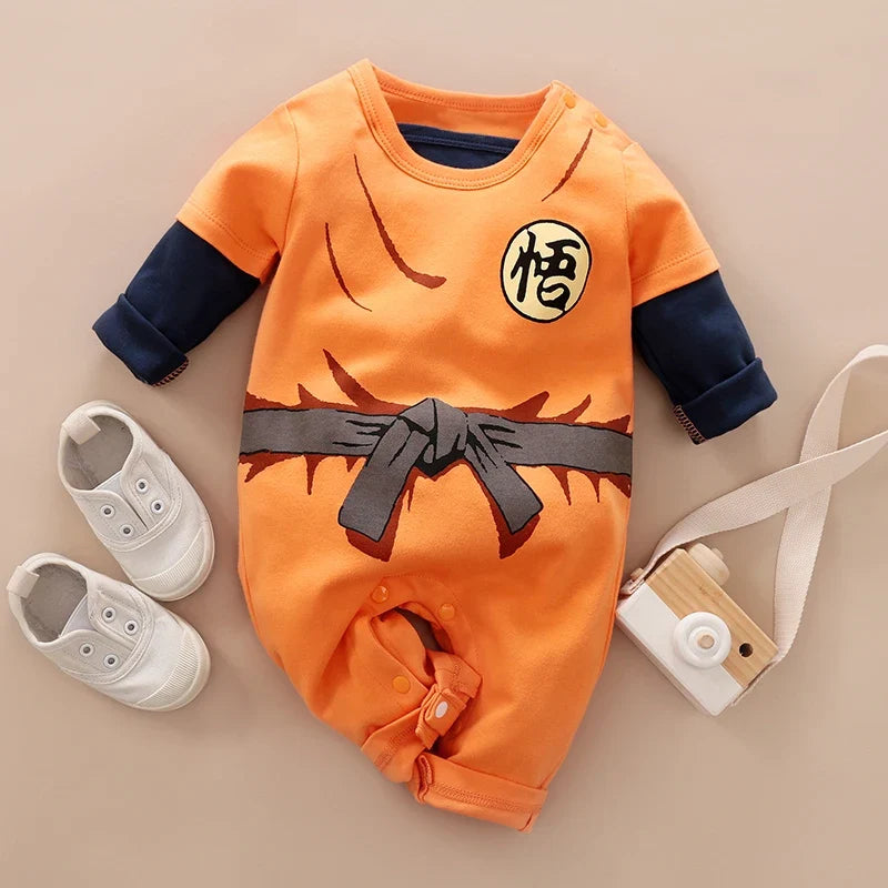 Newborn Baby Anime Cape Style Children Long Sleeve Cotton Bodysuit, Cute Kids Boys Girls Romper - Fierce and Chic