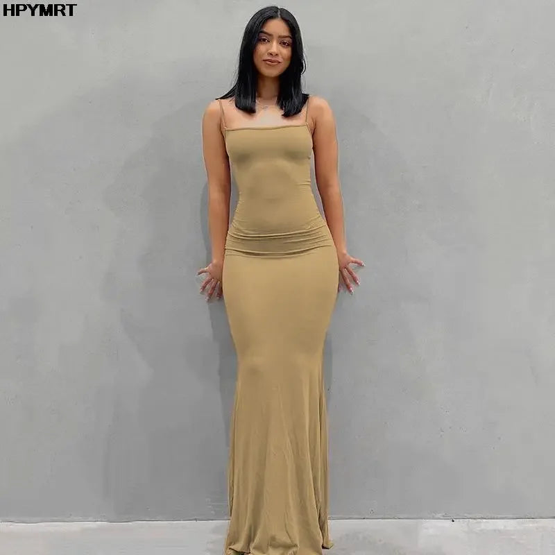 Satin Slip Maxi Dress | Backless Bodycon Evening Gown - Femstylo - Fierce and Chic