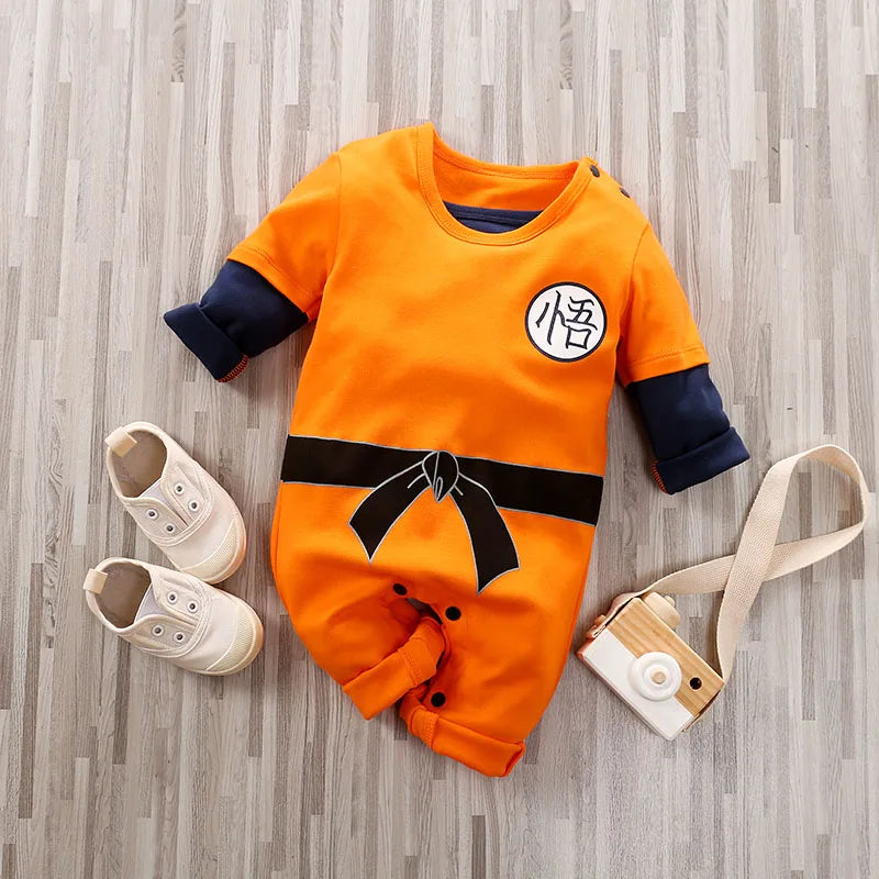 Newborn Baby Anime Cape Style Children Long Sleeve Cotton Bodysuit, Cute Kids Boys Girls Romper - Fierce and Chic
