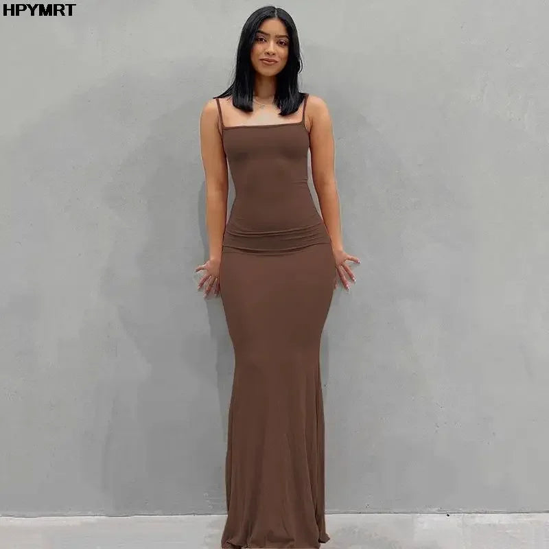 Satin Slip Maxi Dress | Backless Bodycon Evening Gown - Femstylo - Fierce and Chic