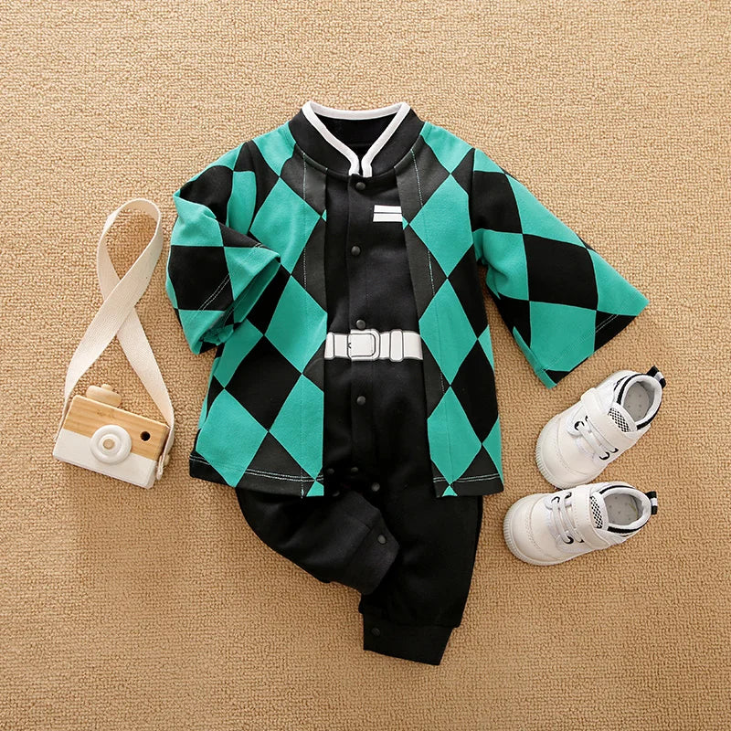 Newborn Baby Anime Cape Style Children Long Sleeve Cotton Bodysuit, Cute Kids Boys Girls Romper - Fierce and Chic