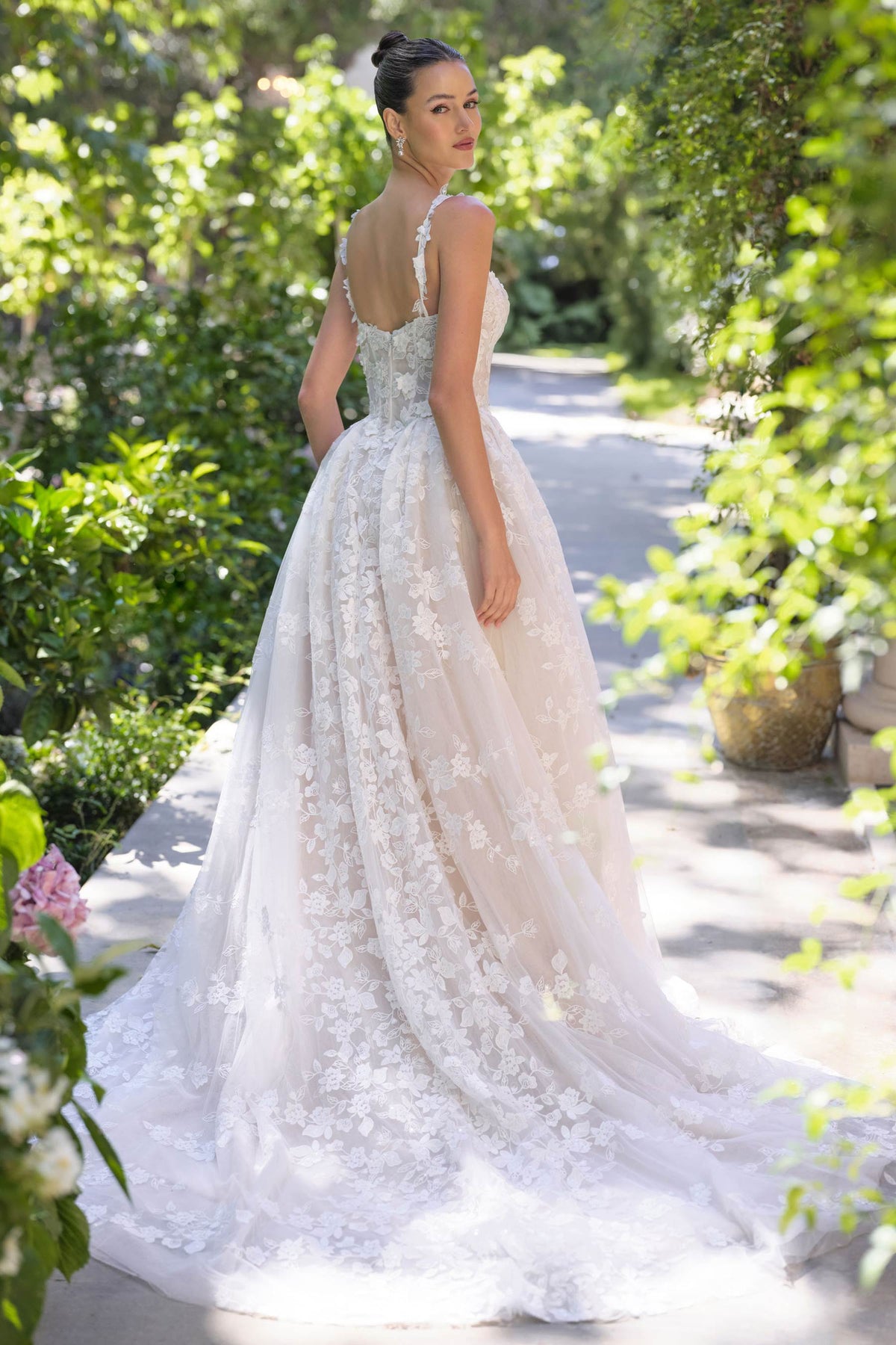Andrea & Leo WL058 Ball Gown Wedding Dress Plunging Neckline - Fierce and Chic