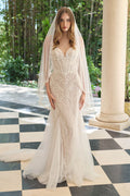 Andrea & Leo WL060 Mermaid Bridal Gown Veil Included - Fierce and Chic