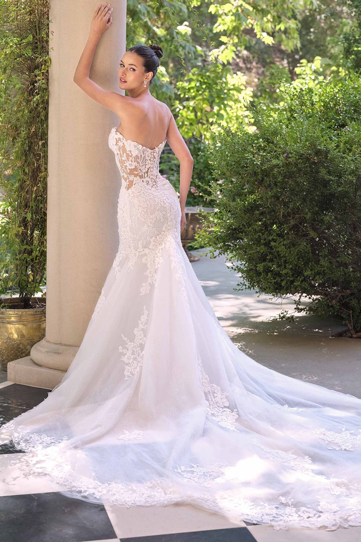 Andrea & Leo WL065 Mermaid Bridal Gown Removable Sheer Lace Sleeves - Fierce and Chic