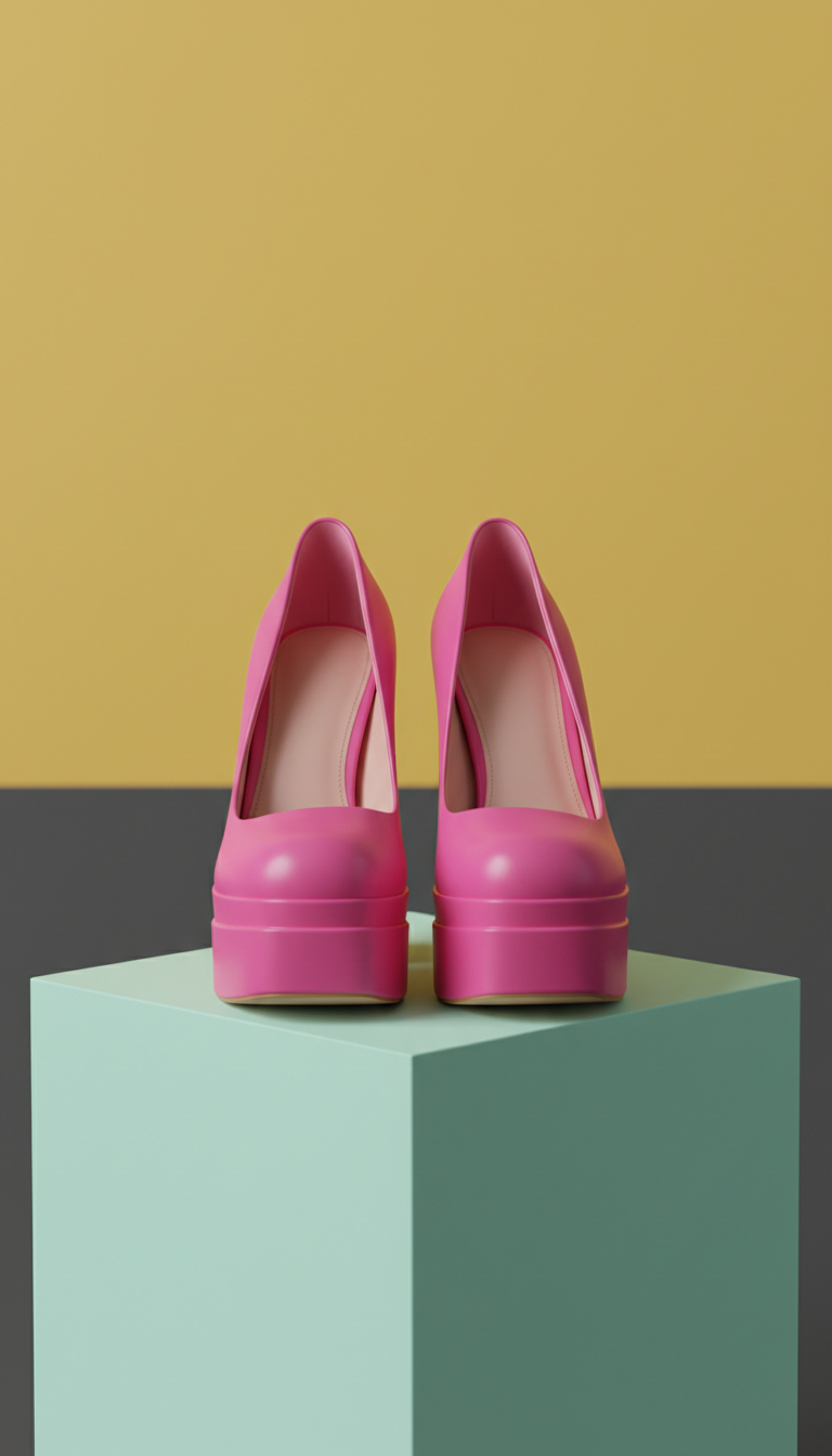 Pop Pink Platform Heels
