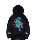 KH9033 Blue Kirin Embroidery Hoodie - Fierce and Chic