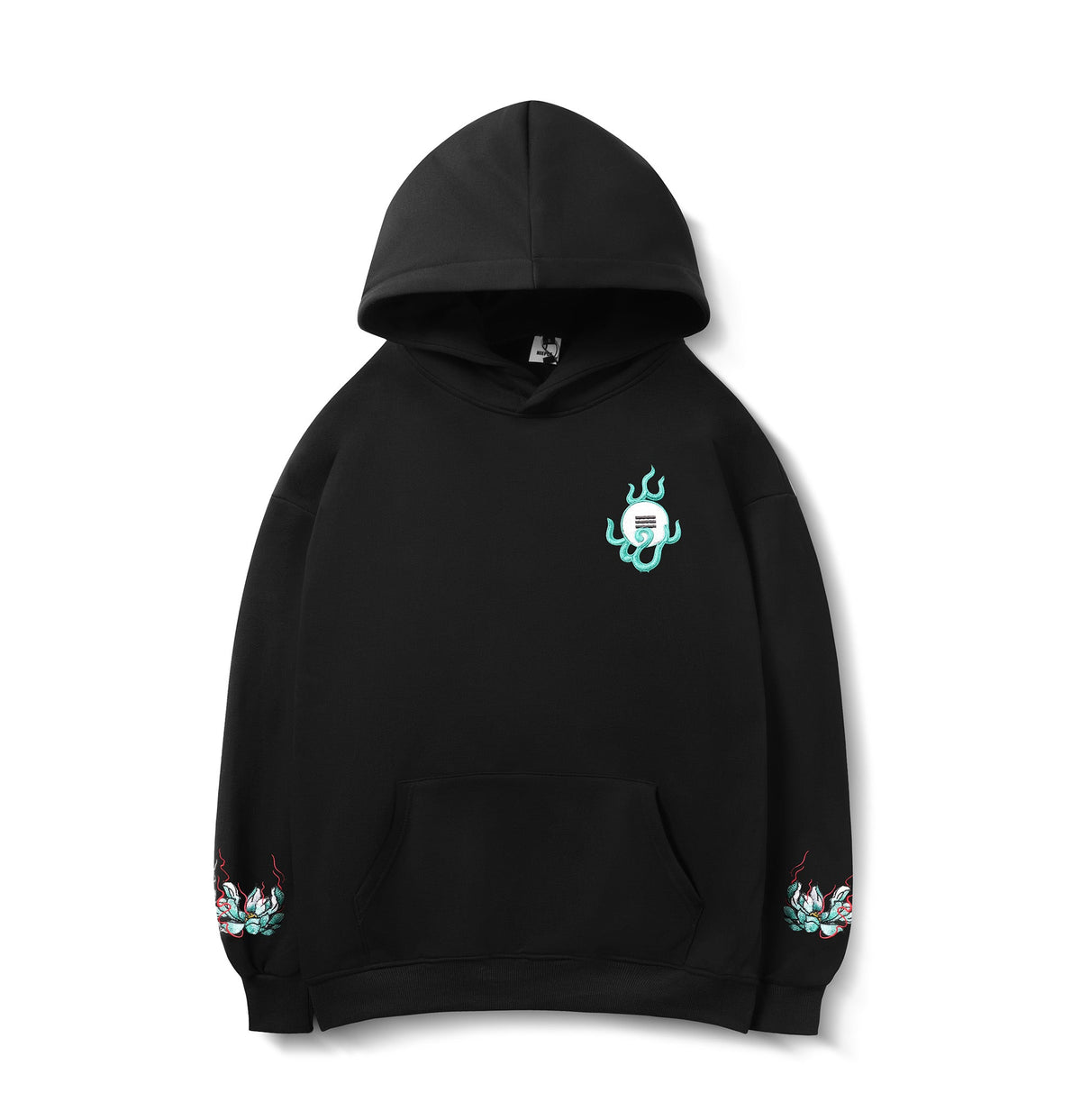 KH9033 Blue Kirin Embroidery Hoodie - Fierce and Chic