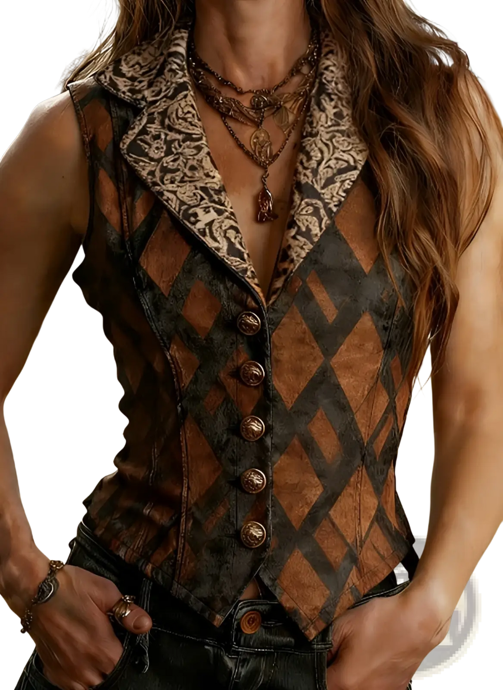 Embroidered Floral Velvet Vest - Fierce and Chic