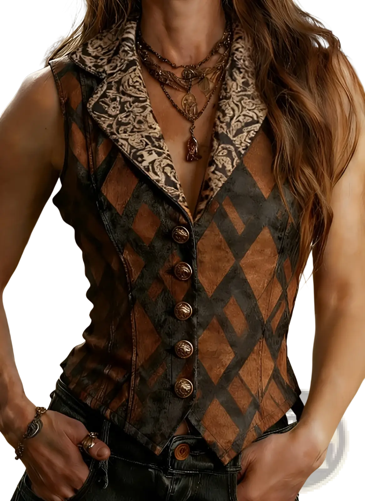 Embroidered Floral Velvet Vest - Fierce and Chic