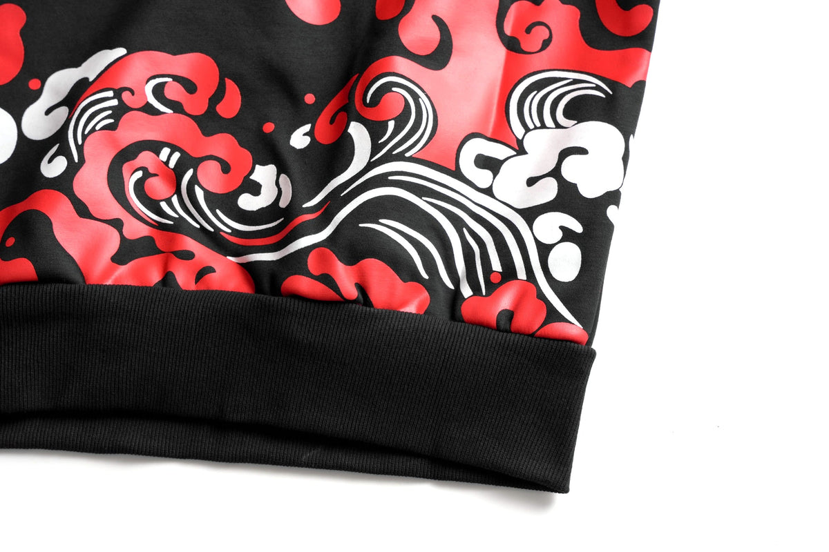 SW9060 Red Oni Embroidered Sweater - Fierce and Chic