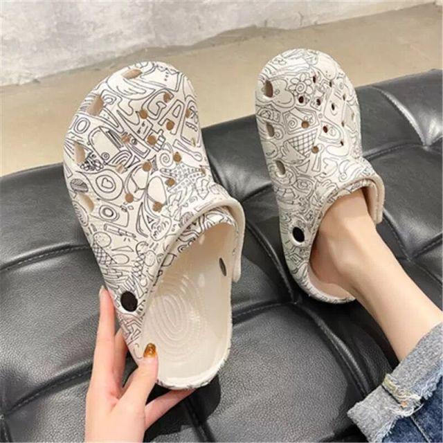 Flat Slippers For Women Summer Slipper Cute Sandals Casual Shoes Hollow Out Mesh Sandal Clogs Sandals Quick Drying Slippers Walking Lightweight Rain Beach Summer Pool Water Shoes Breathable Footwear - Fierce and Chic