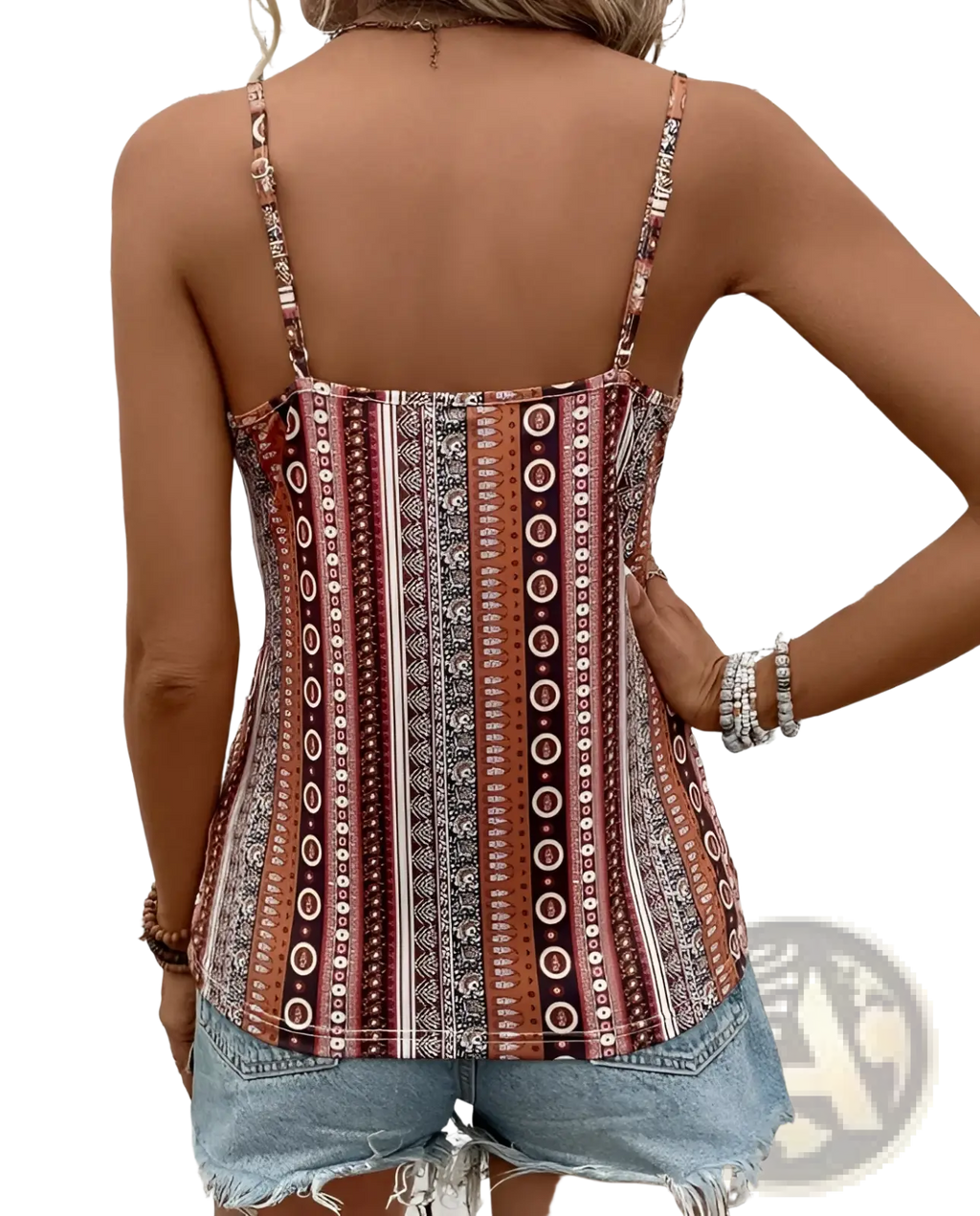 Geometric Twist Front Cami Top - Fierce and Chic