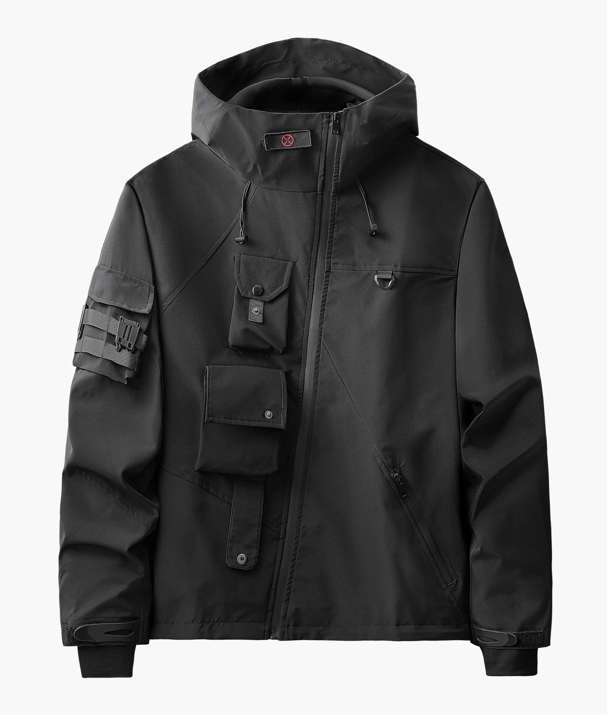 IBJ514 Black Techwear Functional Jacket - Fierce and Chic