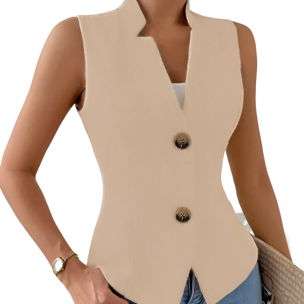 Jacquard Suit Vest Sleeveless Blazer - Fierce and Chic