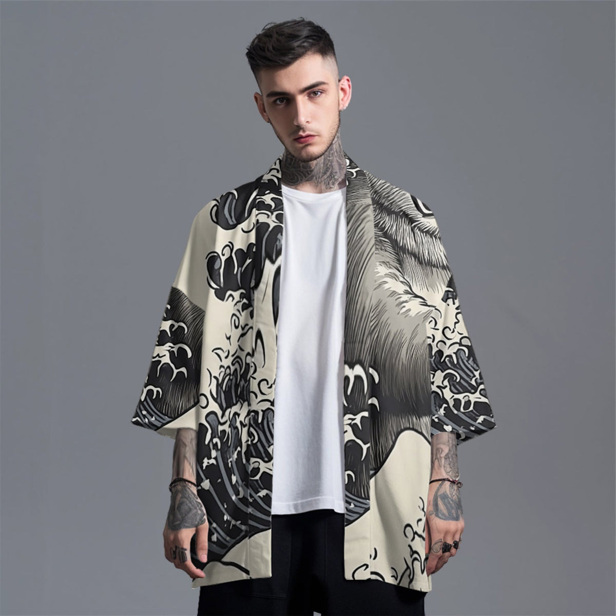 K25 Raging Sea Kimono - Fierce and Chic
